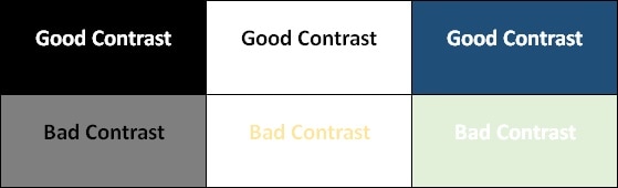 bad good contrast examples