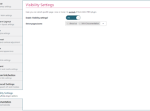 visibility settings section
