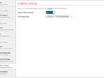 visibility settings section